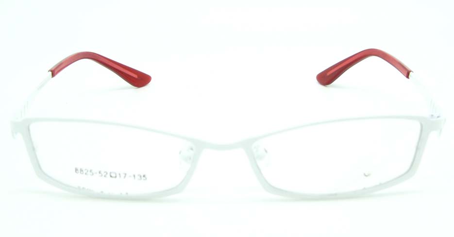 red with white metal oval glasses frame  JNY-KM8825-BS
