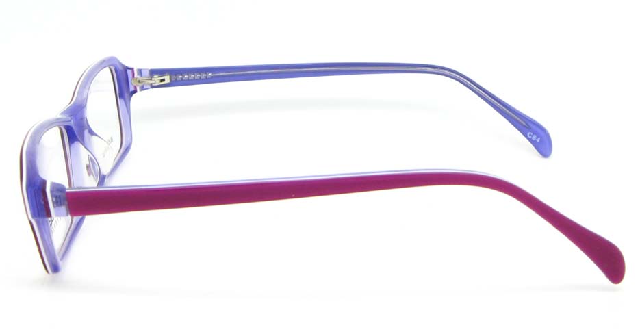 blue with wine Acetate Rectangular glasses frame WKY-BL6158-C84