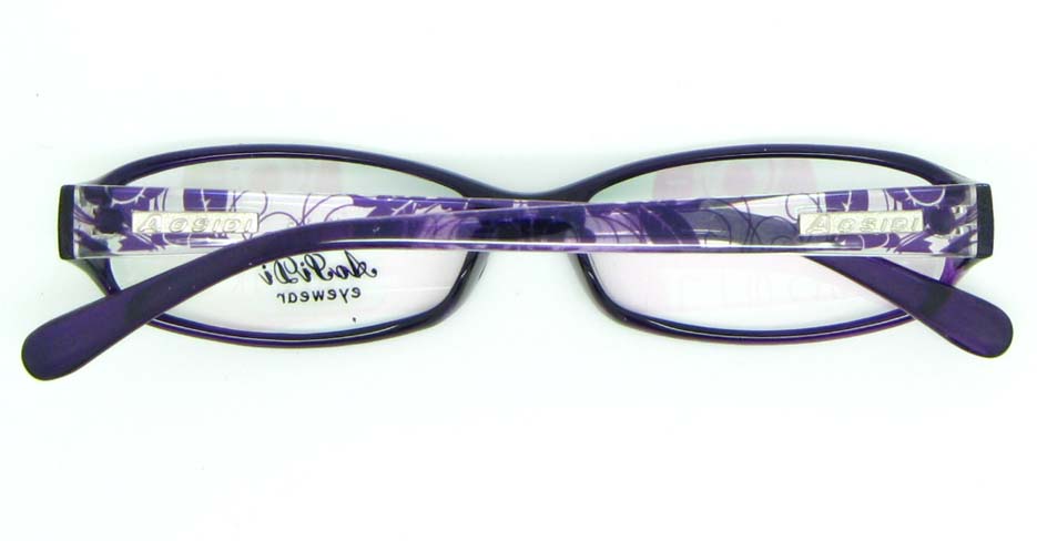 black with purple tr90 Rectangular glasses frame JNY-ASD2158-C74
