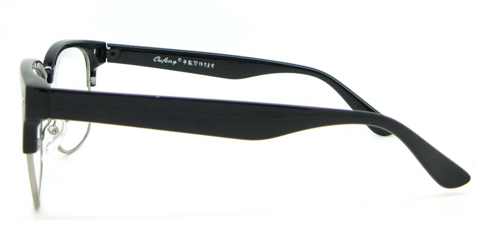 black  retro blend Oval glasses frame WLH-OF1831-C4