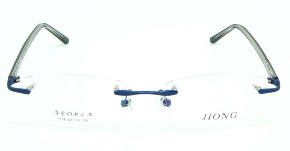 blue rectangle blend glasses frame JNY-JIONG1136-L
