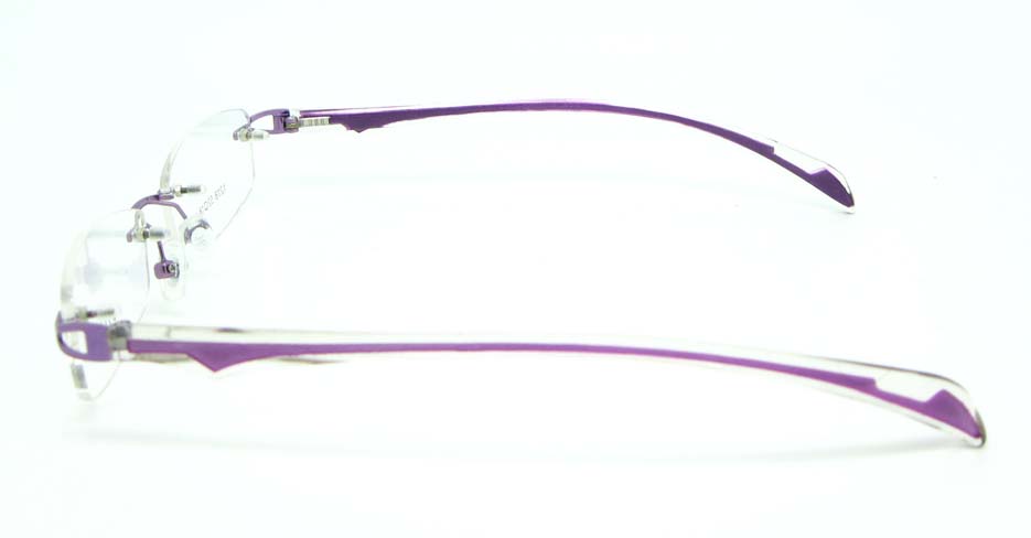 rimless purple  rectangle blend glasses frame JNY-JIONG1218-Z