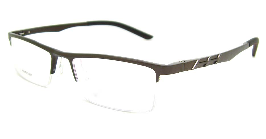 Al Mg alloy brown rectangular glasses frame LVDN-GX044-C06