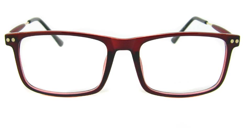 blend red oval glasses frame LVDN-MM7005-C4