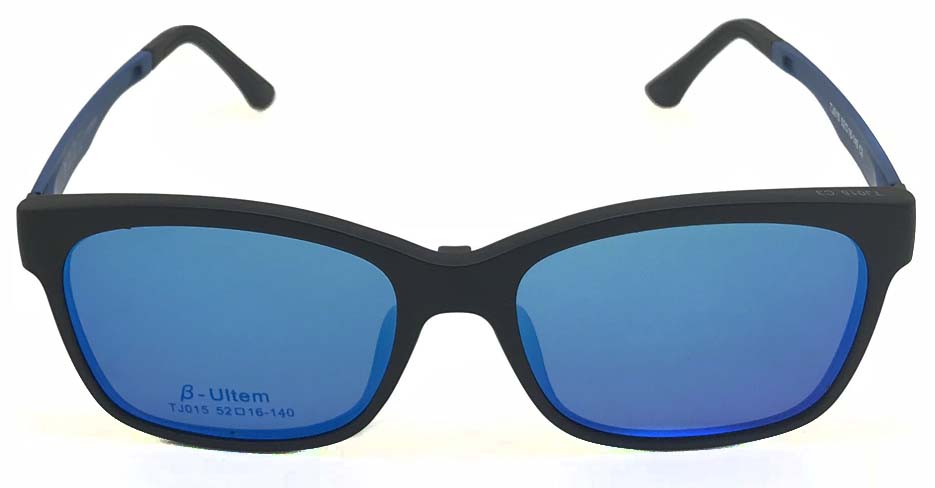 Black  with Blue TR90  Polarized Magentic sunglasses FMH-TJ015-C3