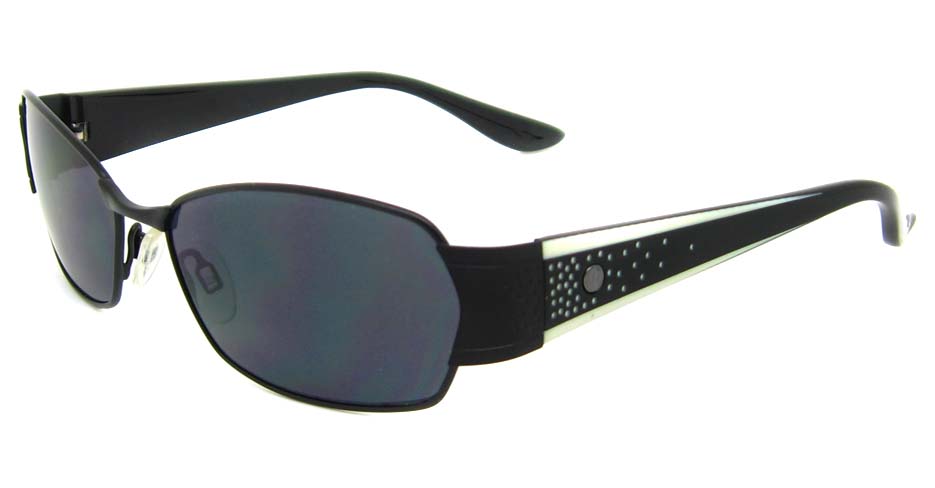 Black blend rectangular glasses frame XL-HP585072-HS