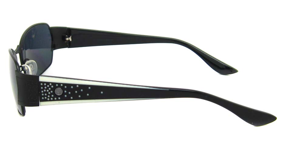 Black blend rectangular glasses frame XL-HP585072-HS
