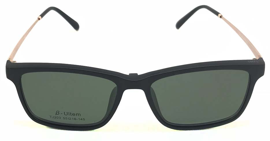 Black with Gold TR90 Polarized Magentic sunglasses FMH-TJ203-C01