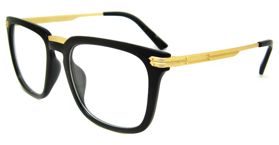 Black with gold oval blend retro frame YM-OF1219-C4