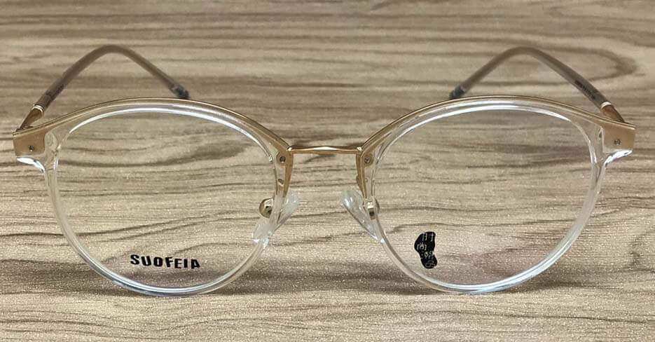 clear half frame glasses