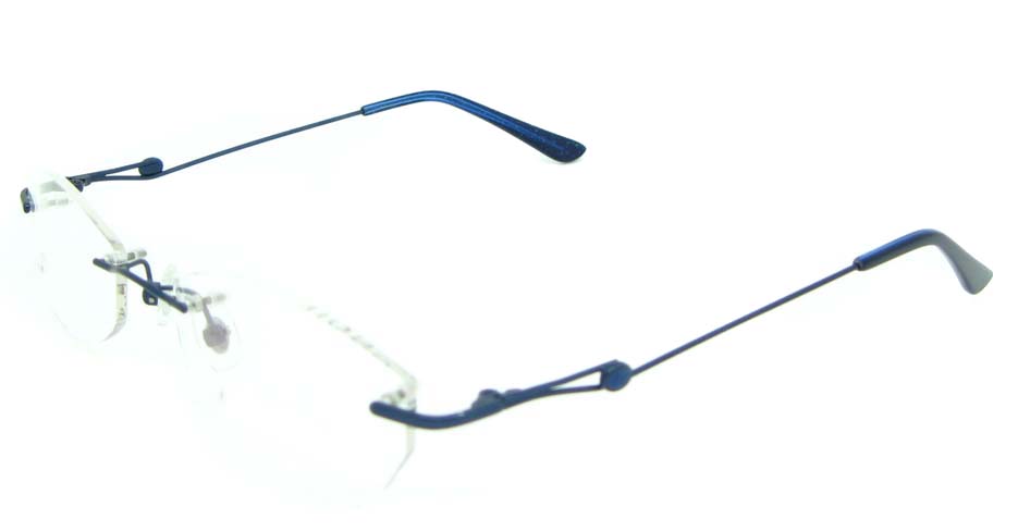 blue metal rimless glasses frame JNY-jiong1199-L