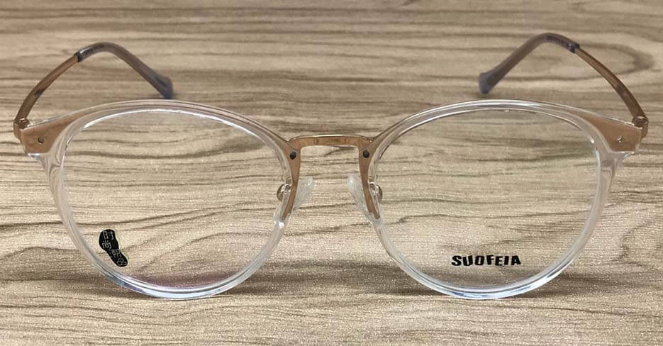 TR metal blend round clear glasses frame SFY-2202-C08