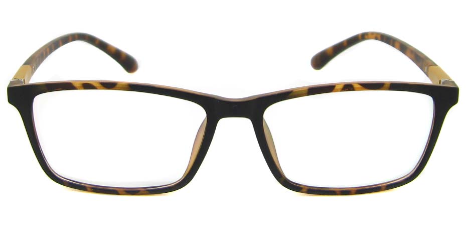 Tortoise Rectangular  TR90 glasses frame TD-MDL0001-GWS