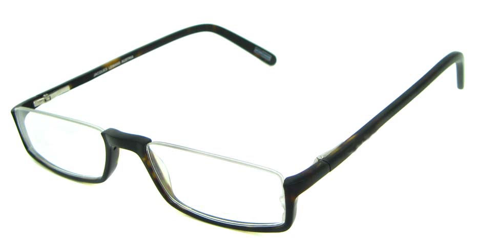 Tortoise with balck acetate rectangular glasses frame HL-0015-C