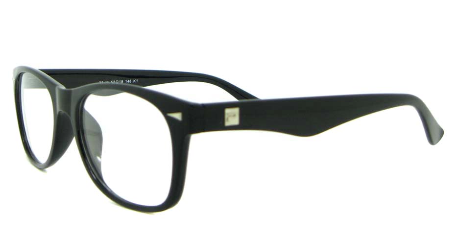 black plastic oval glasses frame WLH-2211-K