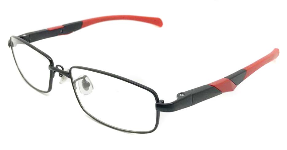 black with red blend sports Rectangular glasses frame LT-KB-HH