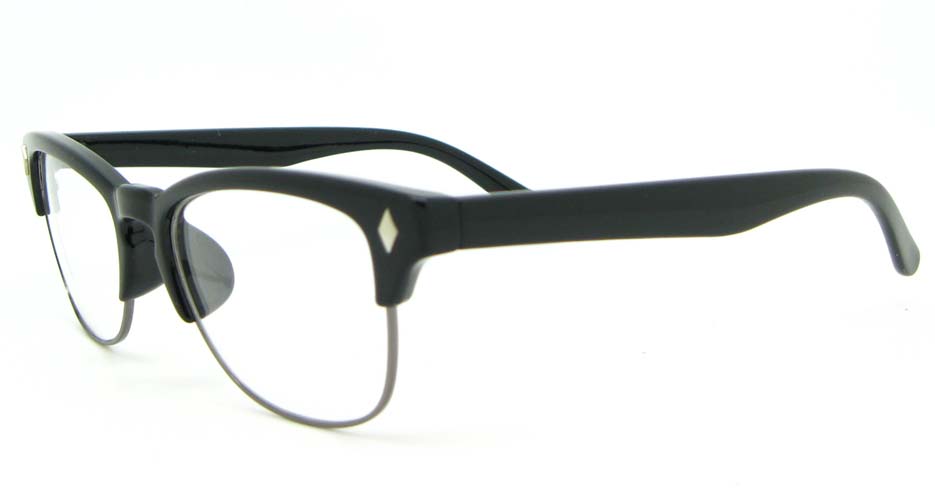 oval black blend glasses frame  WLH-0026-C1