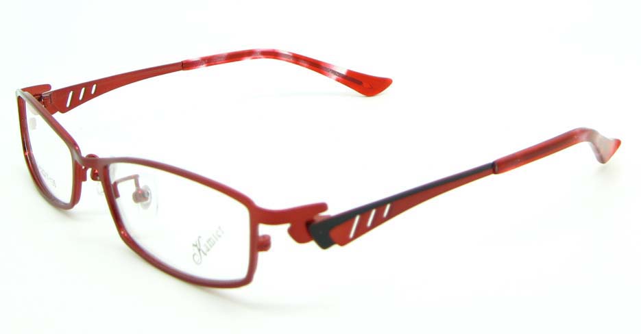 red with black metal oval glasses frame  JNY-KM8825-H