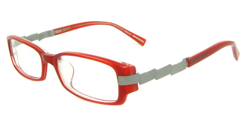red with grey rectangular acetate glasses frame YL-JK9023-C449