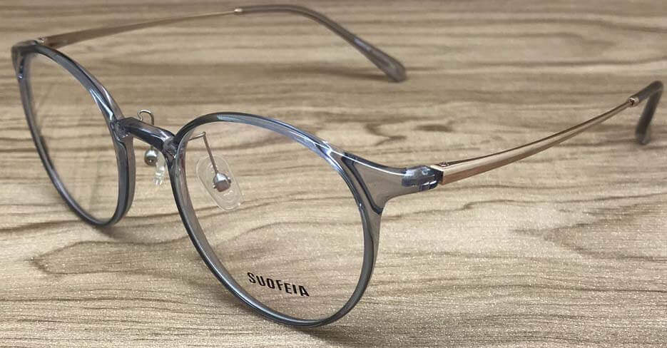 round clear frame glasses